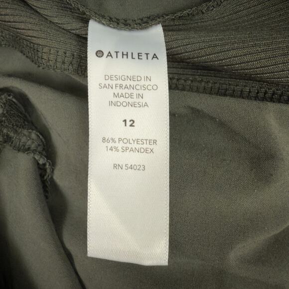 Athleta Brooklyn Jogger Pants Women 12 Green Stretch Travel Casual Workwear - Picture 9 of 11